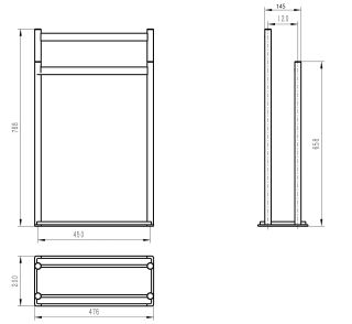 Стойка для полотенец Wonzon & Woghand WW-V4901-GM тёмный графит